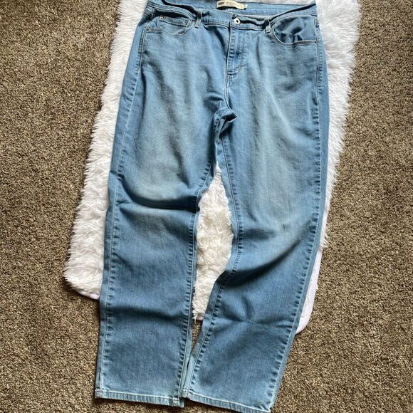 Levi’s 505 Straight Leg Jeans Light Wash Women’s Size 14 - Picture 1 of 11